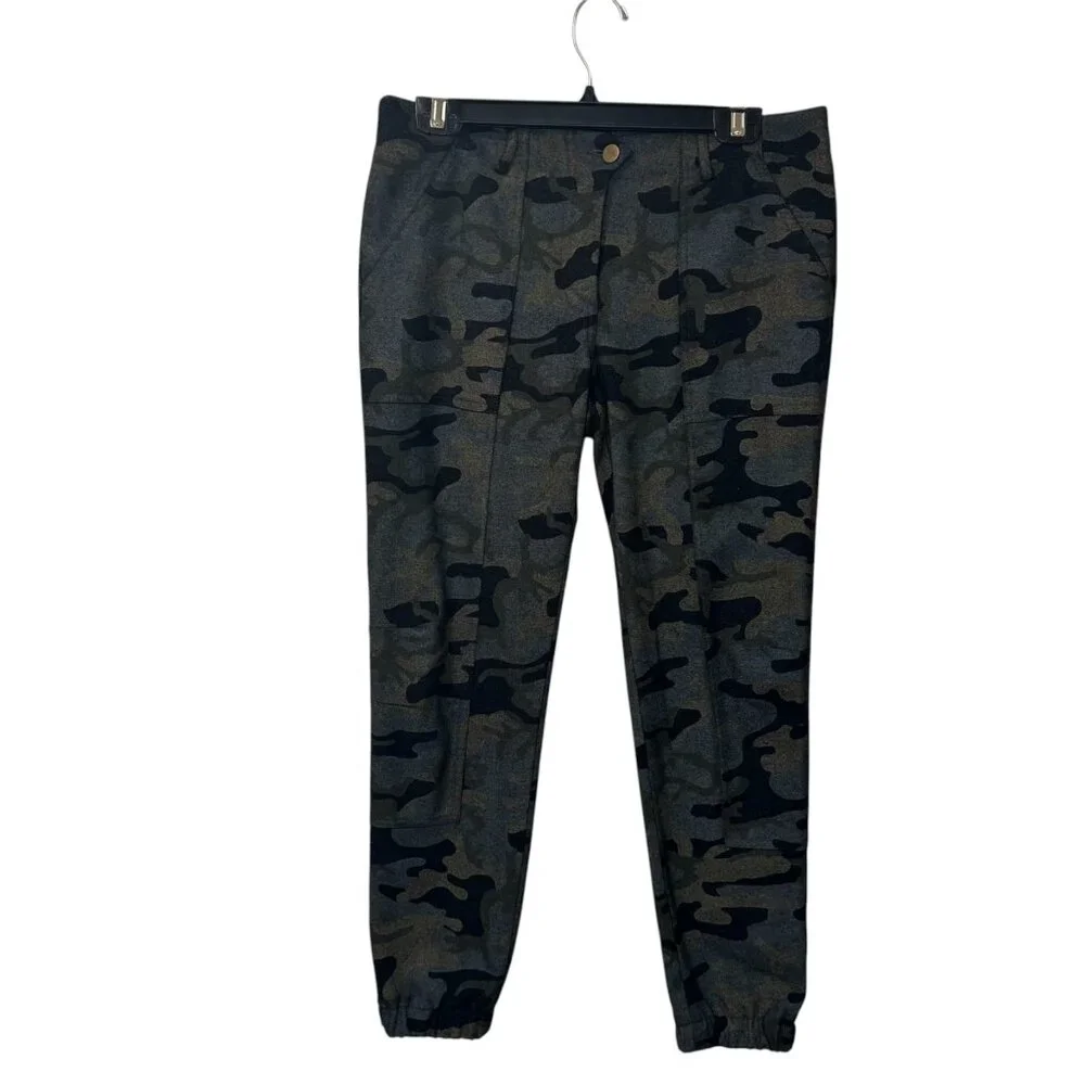 Veronica Beard 'Field Cargo'Camouflage Pants‎  Woll Blend size 6 $395